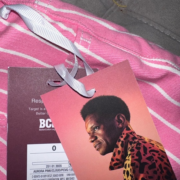 NWT Victor Glemaud Size 0 Denim Pink and White Striped Skirt - Picture 5 of 6